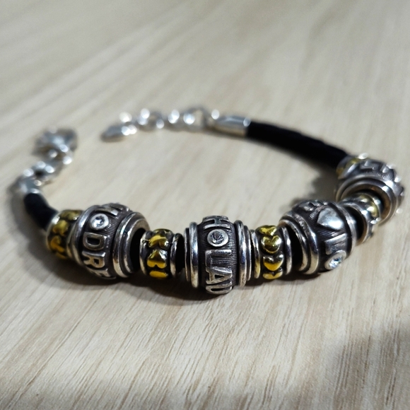 Brighton Leather Bracelet with Custom Beads - Picture 1 of 5